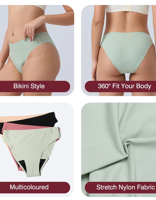 Load image into Gallery viewer, Menstrual Panties Women Leak proof Menstrual Period Underwear Ice Silk Menstruation Panties Menstrual Cycle Absorbent Underwear
