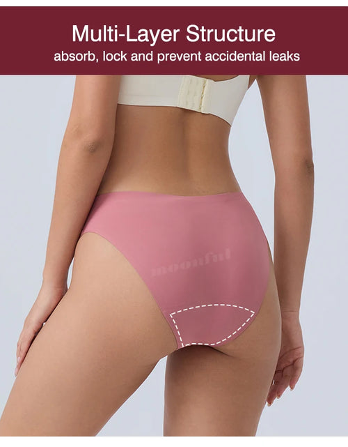 Load image into Gallery viewer, Menstrual Panties Women Leak proof Menstrual Period Underwear Ice Silk Menstruation Panties Menstrual Cycle Absorbent Underwear
