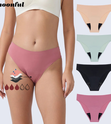 Menstrual Panties Women Leak proof Menstrual Period Underwear Ice Silk Menstruation Panties Menstrual Cycle Absorbent Underwear