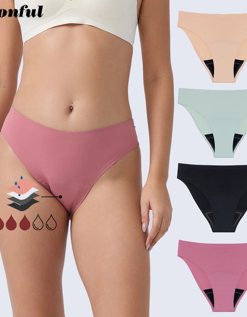 Load image into Gallery viewer, Menstrual Panties Women Leak proof Menstrual Period Underwear Ice Silk Menstruation Panties Menstrual Cycle Absorbent Underwear
