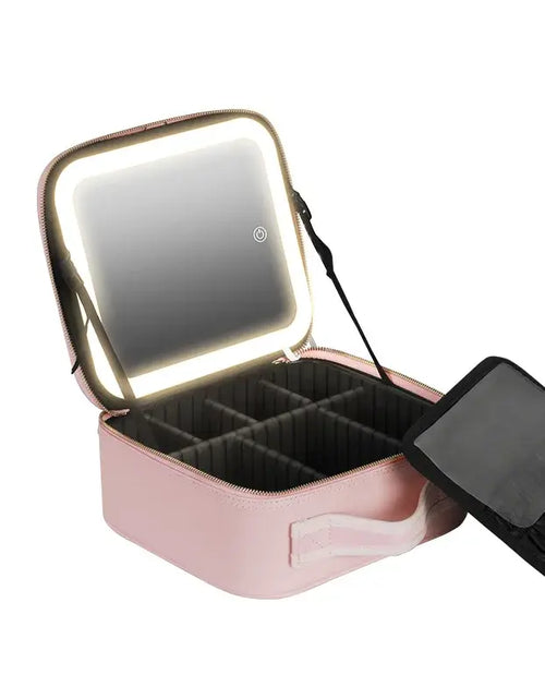 Load image into Gallery viewer, Travel Makeup bag with LED Mirror
