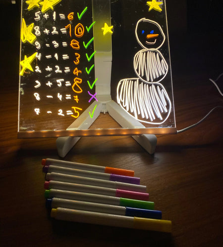 Creative Rewritable Acrylic LED Message Board -（with 7 Pens）