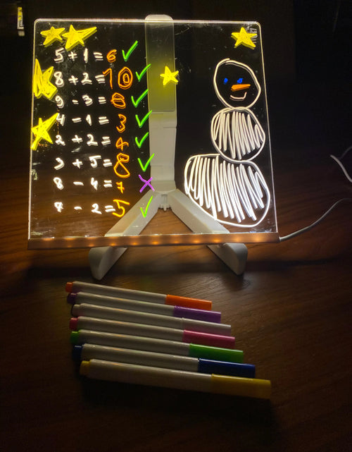 Load image into Gallery viewer, Creative Rewritable Acrylic LED Message Board -（with 7 Pens）
