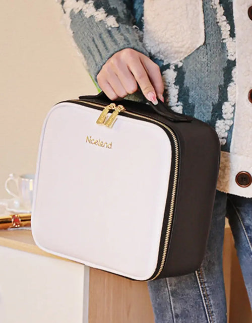 Load image into Gallery viewer, Travel Makeup bag with LED Mirror
