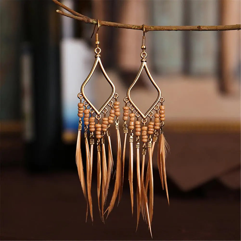 Tassels Feather Earrings